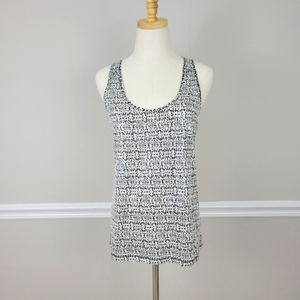 J Crew Black and white Sequins Tank Top Size M